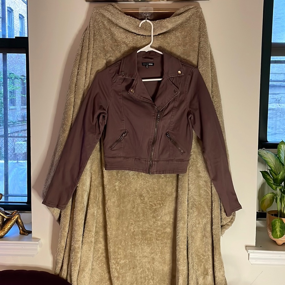 Fashion Nova Muave Moto Jacket - XS